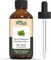 Organic Zing Sweet Marjoram (Origanum Majorana) Oil | Pure & Natural Essential Oil for Aroma, Diffusers, Skincare & Haircare- 30ml/1.01fl oz