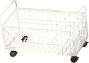 Abbraccia Rolling File Cart Utility Cart Under Desk File Organizer Storage Bin for Magazines, M
