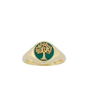 Ember Fine Jewelry 14K Malachite Tree Of Life Ring