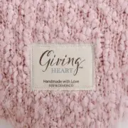 DEMDACO Pale Pink Soft Heart Shaped 10 x 11 inch Plush Polyester Decorative