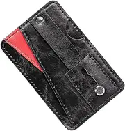 OKUMEYR Leather Mobile Phone Pocket Sticker for Wallet Case Adhesive Id Card Holder Multi-Function Credit Card Pouch Random