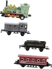 Vintage Steam Train Model Toys Pcs Pull Back Train Set Safe Toys for Boys and Girls