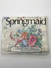 Vintage Springmaid Double Fitted Sheet (54"x76") -Sealed NEW (floral design)