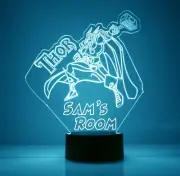 Thor Personalized Marvel Avengers LED Night Light Lamp with Remote Control