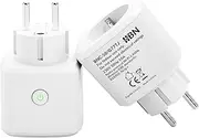HBN Smart Wi-Fi Socket with Consumption Measurement Set of 2 Smart Home Wi-Fi Socket with App Intelligent Switch Socket 10A Compatible with Alexa and Google Home