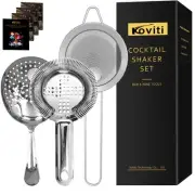 Cocktail Strainer-Stainless Steel Bar Tools Bartender Cocktail Strainer Set:H...