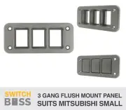 3 GANG PUSH SWITCH Flush Mount Panel Only suit MITSUBISHI SMALL Switch LED 12V