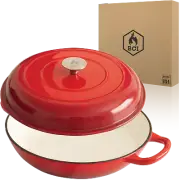 Backcountry Iron Enameled 2.25 Quart Signature Cast Iron Braiser with Lid