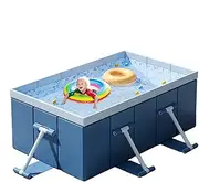 Non-Inflatable Swimming Pool - Folding Kids Framed Swimming Pools,Summer Outdoor Water Toys for Backyard Garden Outdoor and Beach