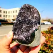 460g Natural Amethyst Geode Mineral Specimen Crystal Quartz Energy Decoration