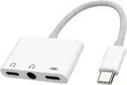 USB-C to 3.5Mm Headphone Splitter(3In1) Type C AUX Jack Dongle Apple Iphone15...