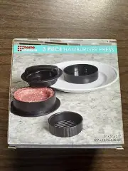 Home Basics 3 Piece Hamburger Press