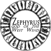 Zephyrus God West Wind - 100 Pack Circle Stickers 3 Inch - Greek Mythology