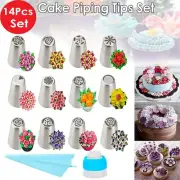 Cake Decorating Tools Kit Icing Piping Nozzles Set Flower Russian Icing Tips Set