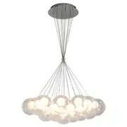 Berly LED 19L Cluster Glass Pendant Lights Clear | Replica Omer Arbel