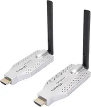 Wireless HDMI Transmitter and Receiver, 330FT 1080P 60Hz TV Extender Kit Support Simultaneous Playback on Multiple Devices, Screen Mirroring and Extension Modes, Plug and Play