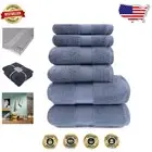 Plush 6-Piece Bath Sheet & Towel Set - Quick Dry Organic Cotton for Luxury Bath