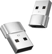 Leonids 2 Pack USB to USB C Adapter for iPhone 16 15 Pro Pro Max, USB C Female to USB A Male Charger Converter for iPhone 16 15 Pro Max Plus, Galaxy S25 S24 S23 S22, Airpods, iPad Air, Car Charger