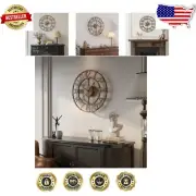 Elegant 16-Inch Silent Wall Clock with Retro Arabic Numerals - Battery Operated