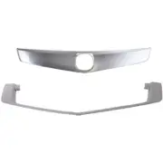 Front Upper & Lower Grille Trim Set of 2 For 2009-2010 Acura TSX Sedan Primed