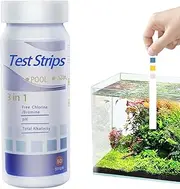 3-in 1 Test Strips Hot Tub Spa Chlorine - Swimming Pool & Spa Test Strips Kit | Pool Water Test Strips 50pcs Water Tester Strips for Fr-ee Chlorine Alalinity, Brom & PH