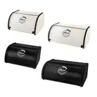 Large Capacity Retro Iron Bread Bin Durable with Lid Dustproof Storage Container