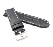 Marino Parallel : SHELL CORDOVAN Leather Watch Strap BLACK