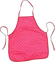 Hohopeti 6 Pcs Chef Costume with Red Heart Aprons Protective Sleeves for Art Crafts Cooking and Pretend Play