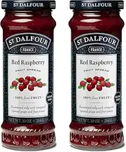 St. Dalfour Red Raspberry Fruit Spread - 10oz - 100% from Fruit, No Artificial Ingredients, Non-GMO, No Cane Sugars, All Natural - Pack of 2