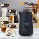 Electric Milk Frother 4-in-1 Hot&Cold Frothing Coffee Steamer Frother Foam Maker