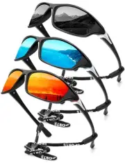 Polarized Sunglasses-Men Sports Sun-glasses: Mens Sunglasses Polarized UV Pro...