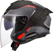 LS2 OF618 Verso II Air, open face helmet , color: Black/Grey/Red , size: XS