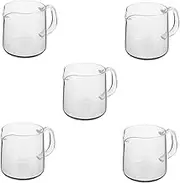 Ciieeo 5pcs Elegant 400ml Coffee Carafe Heat Resistant Borosilicate Glass Hand Drip Coffee Server Stylish Tea Pot for Home Office