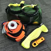 1*Snatch Strap +2*Soft Shackle+1*10m Tow rope+1*Protector+1*Rope Ring+hitch+ Bag