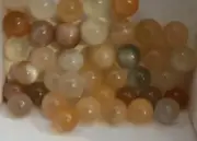 50 Pc 6mm Vintage But New Moonstone Mini Spheres Metaphysical Chakra Reiki