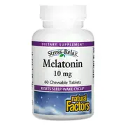 Natural Factors, Stress-Relax, Melatonin, 10 mg, 60 Chewable Tablets