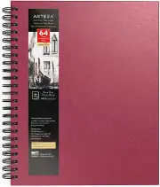 Watercolor Sketchbook, 9X12 Inch, Pink Hardcover Journal, 64 Pages, 140Lb/300Gsm