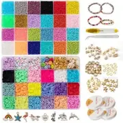 17760pcs Flat Clay Beads Glass Seed for Bracelet Jewelry multicolour