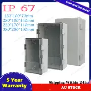 AU Hinged Lid IP67 Waterproof ABS Electrical Enclosure Junction Box Project Case