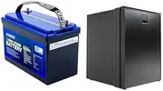 Kings Stayzcool 85L Fridge Freezer |12V/24V |Upright + 12V 120Ah Deep Cycle Lithium LiFePO4 Battery