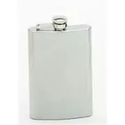 Maxam Stainless Steel 8oz Hip Flask with screw down cap KTFLASK8