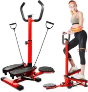 Mini Stepper with Handlebar & Resistance Bands, Twist Stepper Machine for Home W