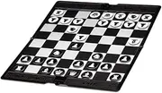 Vaguelly Synthetic Leather Chess Checkers Game International Pieces Easy to Carry Store