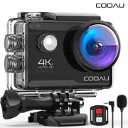 COOAU Sport Action Camera 4K 20MP Ultra HD WiFi Cam with Mounting Accessories