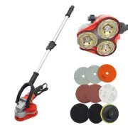 Portable Wall Floor sander 3 Diamond Discs, Polishing Pads, 6 Speed 220V 2800W