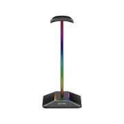 New Bee USB LED RGB Light Bar Headphones Stand with 2 charging ports