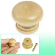 25mm 1" Diameter Wooden Cupboard Drawers Pull Knobs w Screw