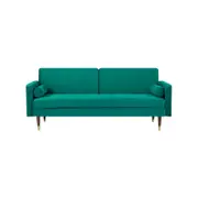 Livia 3 Seater Sofa Fabric Uplholstered Lounge Couch - Green