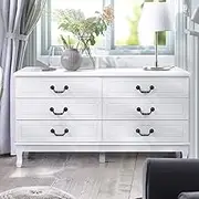 6 Chest of Drawers KUBI White Storage Furniture Bedroom Organizer Modern Design