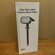 6-Pack Solar Spot Lights Outdoor Warm White
